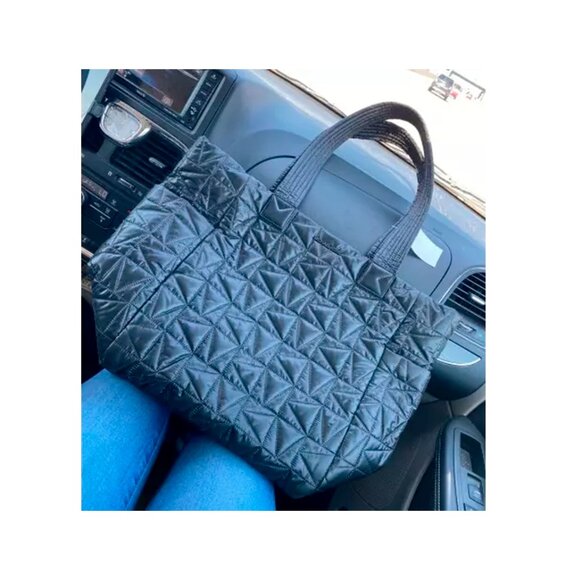 S Michael Kors Winnie Quilted Nylon Blue Large Tote 35T1TW4T3C $398 Chambray - Picture 8 of 10